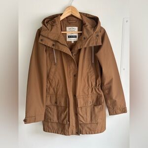 Fat Face Waterproof Tan Hooded Raincoat with Pockets Size 6